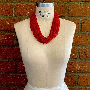 Coral beads multi strands necklace.